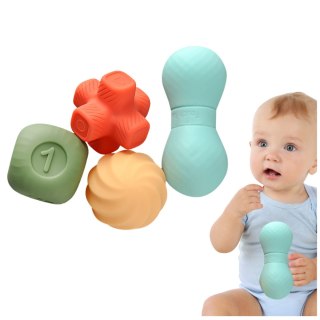 ZESTAW MIĘKKICH ZABAWEK SENSORYCZNYCH KLOCKI KOLOROWE 6SZT