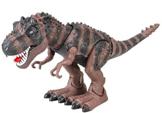 DINOZAUR NA BATERIE TYRANOZAUR REX CHODZĄCY BRĄZOWY