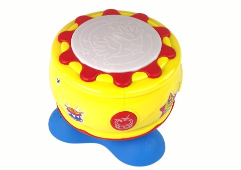 DUŻY INTERAKTYWNY BĘBENEK MUZYCZNY ŚWIATEŁKA 19 CM