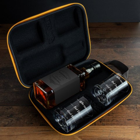 ETUI NA WHISKY ZE SZKLANKAMI WHO CARES NA URODZINY