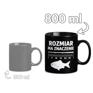 GIGANTYCZNY KUBEK DLA WĘDKARZA - ROZMIAR MA ZNACZENIE - PREZENT DLA TATY