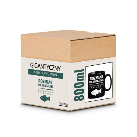 GIGANTYCZNY KUBEK DLA WĘDKARZA - ROZMIAR MA ZNACZENIE - PREZENT DLA TATY