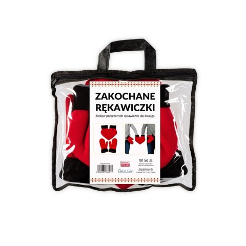RĘKAWICZKI DLA ZAKOCHANYCH DWOJGA SERCE ROCZNICA