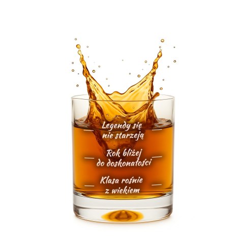 URODZINOWA SZKLANKA DO WHISKY - PREZENT DLA MĘŻCZYZNY NA 50 URODZINY
