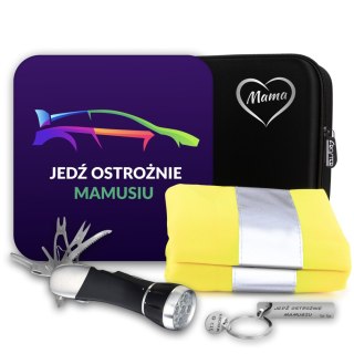 ZESTAW PREZENTOWY DLA MAMY - JEDŹ OSTROŻNIE MAMUSIU - PREZENT DLA KIEROWCY