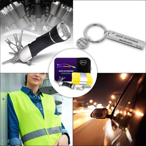 ZESTAW PREZENTOWY DLA MAMY - JEDŹ OSTROŻNIE MAMUSIU - PREZENT DLA KIEROWCY