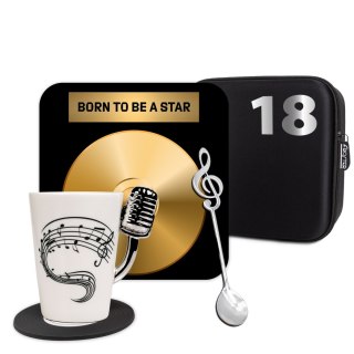 ZESTAW PREZENTOWY DLA MUZYKA - MIKROFON - PREZENT NA 18 URODZINY WOKALISTY