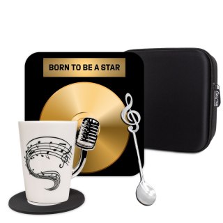 ZESTAW PREZENTOWY DLA MUZYKA - MIKROFON - PREZENT NA GRATULACJE - RETRO