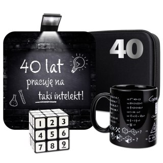 ZESTAW PREZENTOWY NA 40 URODZINY GENIUSZA - PREZENT DLA MĄDREGO 40 LATKA