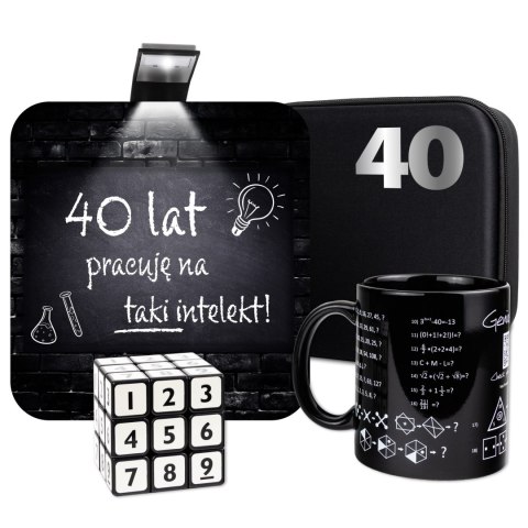 ZESTAW PREZENTOWY NA 40 URODZINY GENIUSZA - PREZENT DLA MĄDREGO 40 LATKA