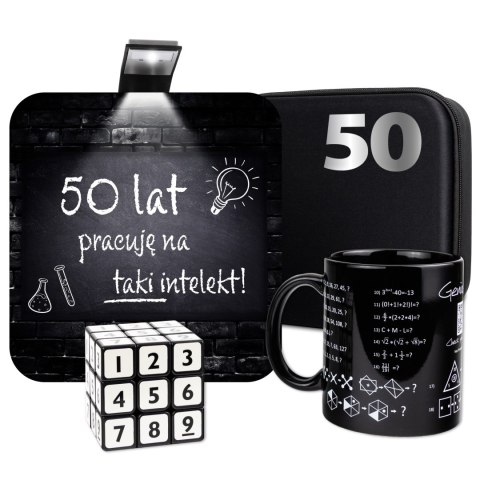 ZESTAW PREZENTOWY NA 50 URODZINY GENIUSZA - PREZENT DLA MĄDREGO 50 LATKA
