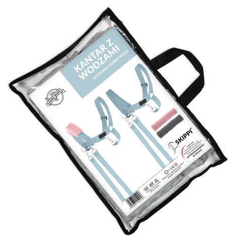 ZESTAW SKIPPI - HOBBY HORSE KARO - SROKATY I DODATKOWY KANTAR - BŁĘKITNY