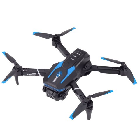 DRON ZDALNIE STEROWANY LU800 KAMERA ŚWIATŁA LED NIEBIESKI