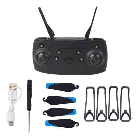 DRON ZDALNIE STEROWANY LU800 KAMERA ŚWIATŁA LED NIEBIESKI