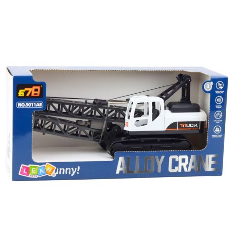 DŹWIG GĄSIENICOWY BUDOWLANY OBRÓT 360° RUCHOMY HAK BIAŁY