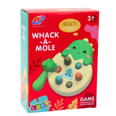 GRA ZRECZNOŚCIOWA MINI WHACK A MOLE DINOZAUR W JAJKU ZIELONY