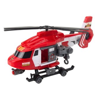 HELIKOPTER RATUNKOWY HAK NOSZE ŚWIATŁA DŹWIĘKI CZERWONY 1:16