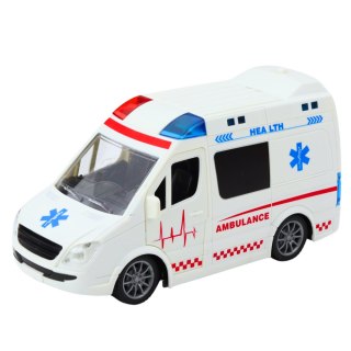 KARETKA AMBULANS ZDALNIE STEROWANY RC ŚWIATŁA DŹWIĘKI 1:20 BIAŁY