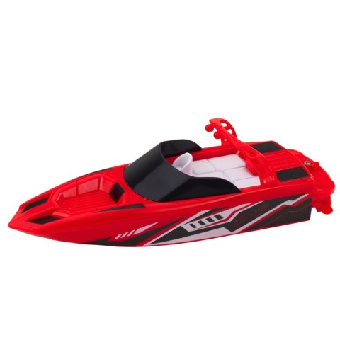 ŁÓDŹ MOTORÓWKA ZDALNIE STEROWANA RC BIAŁO-CZERWONA 15CM