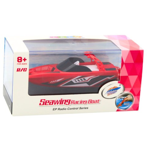 ŁÓDŹ MOTORÓWKA ZDALNIE STEROWANA RC BIAŁO-CZERWONA 15CM
