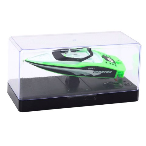 ŁÓDŹ MOTORÓWKA ZDALNIE STEROWANA RC BIAŁO-ZIELONA 15CM