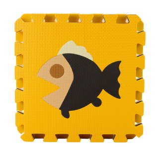 MIĘKKIE PUZZLE MATA EDUKACYJNA PIANKA EVA ZWIERZĘTA BRĄZOWE 16 EL.