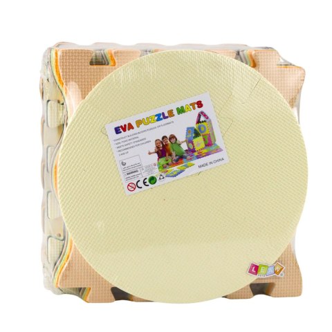 MIĘKKIE PUZZLE MATA EDUKACYJNA PIANKA EVA ZWIERZĘTA BRĄZOWE 16 EL.