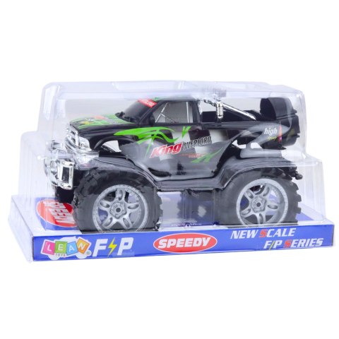 SAMOCHÓD TERENOWY KING Z NAPĘDEM NA TYŁ ZIELONO-CZARNY 27CM