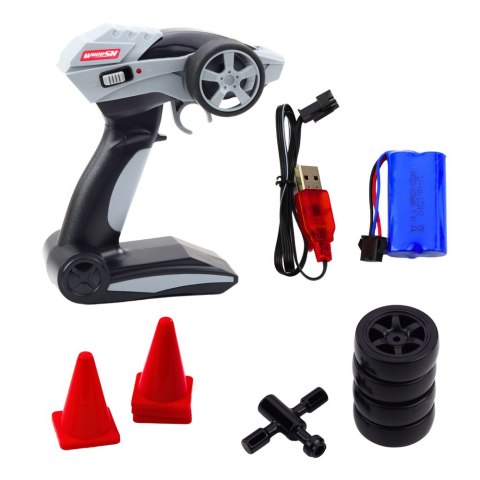 SAMOCHÓD WYŚCIGOWY AUTO DO DRIFTU RC CZERWONO CZARNY 30KM/H 1:16