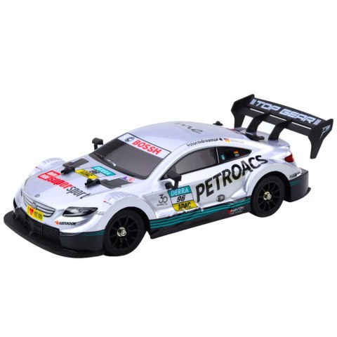 SAMOCHÓD WYŚCIGOWY AUTO DO DRIFTU RC SREBRNE 30KM/H 1:16