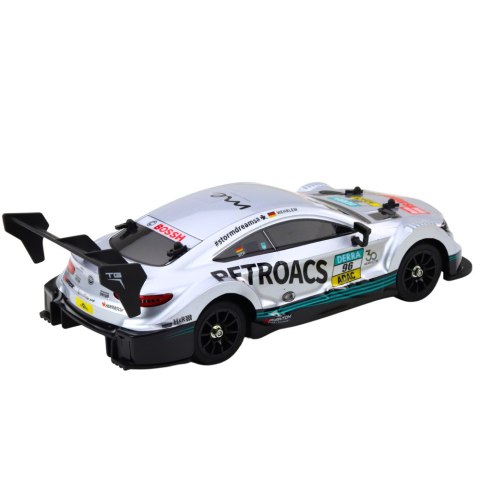 SAMOCHÓD WYŚCIGOWY AUTO DO DRIFTU RC SREBRNE 30KM/H 1:16