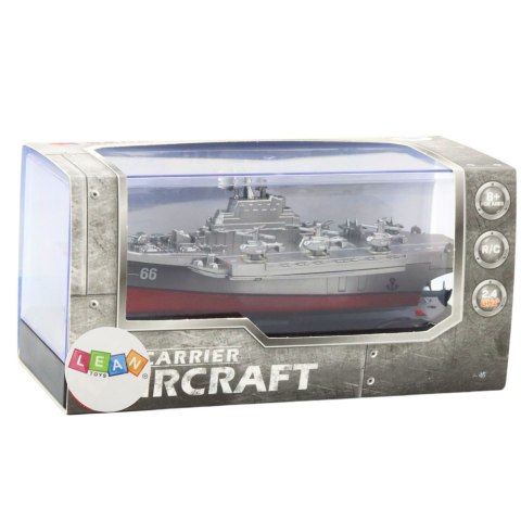 STATEK MILITARNY ŁÓDŹ ZDALNIE STEROWANA RC SREBRNA 15CM