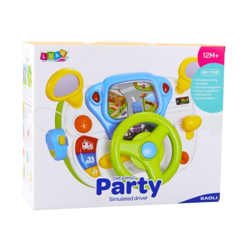 SYMULATOR JAZDY KIEROWNICA EDUKACYJNA INTERAKTYWNA DŹWIĘKI ŚWIATŁA