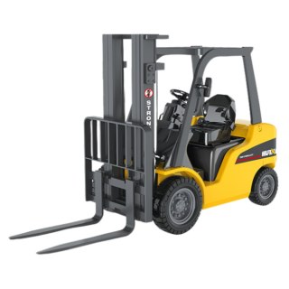 WÓZEK WIDŁOWY METALOWY RUCHOME WIDŁY HUINA ŻÓŁTY 1:50