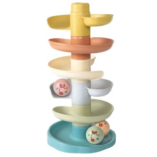 ZJEŻDŻALNIA TOR DLA KULEK EDUKACYJNA KULKI Z GRZECHOTKAMI 7 POZIOMÓW