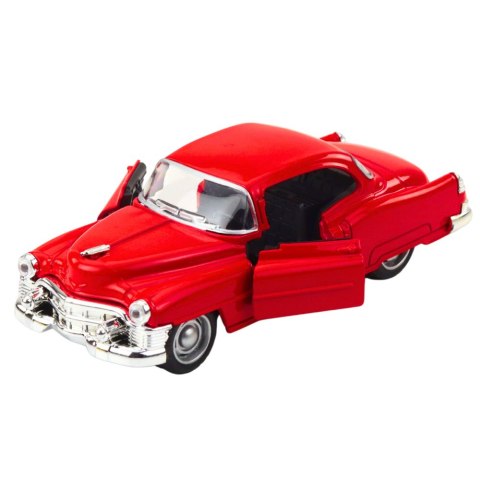 AUTKO KLASYCZNE Z LAT 50. METALOWE NAPĘD PULL-BACK OTWIERANE DRZWI 1:32 MIX