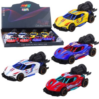 AUTKO SPORTOWE Z NAPĘDEM ŚWIATŁA DŹWIĘKI EFEKT DYMNY 1:36 MIX