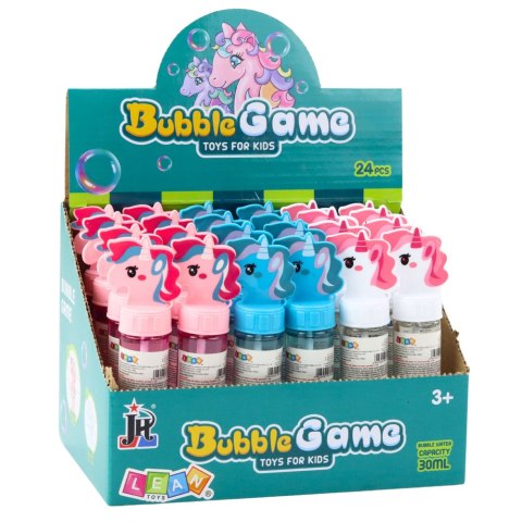 BAŃKI MYDLANE JEDNOROŻEC 3 OTWORY DO BANIEK MIX KOLORÓW 30ML