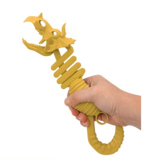 GRYZĄCY SZKIELET DINOZAUR CHWYTAK PISTOLET BRĄZOWY