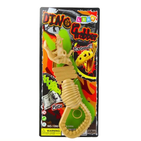 GRYZĄCY SZKIELET DINOZAUR CHWYTAK PISTOLET BRĄZOWY