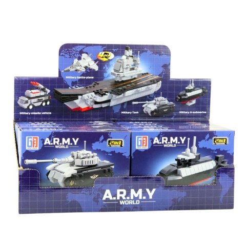 KLOCKI KONSTRUKCYJNE ARMIA WOJSKO MILITARNE ŚRODKI TRANSPORTU ROBOT 2W1