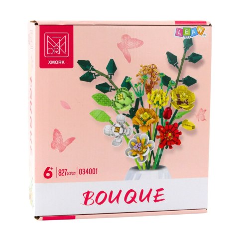 KLOCKI KONSTRUKCYJNE DEKORACYJNY BUKIET KWIATY KOLOROWE 827 EL.