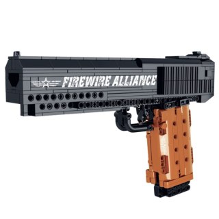 KLOCKI KONSTRUKCYJNE PISTOLET FUNKCJA STRZAŁU 555 EL.