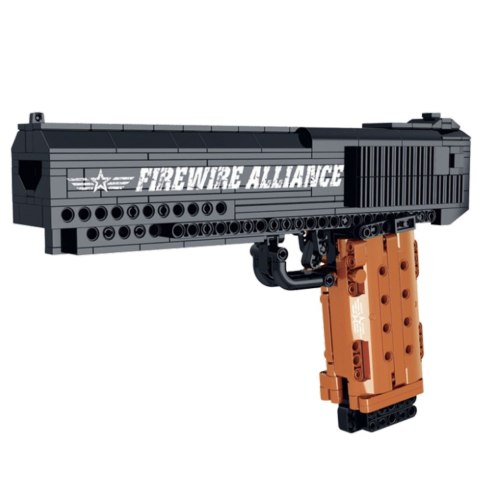 KLOCKI KONSTRUKCYJNE PISTOLET FUNKCJA STRZAŁU 555 EL.