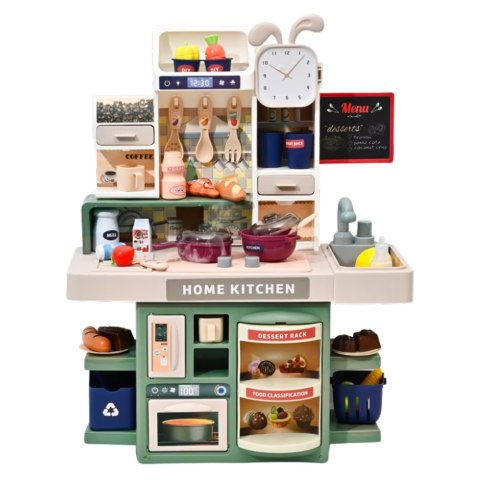 KUCHNIA DZIECIĘCA DLA DZIECI PARA WODNA ŚWIATŁA DŹWIĘKI AKCESORIA 33 EL.