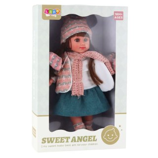 LALKA SWEET ANGEL W ZIMOWYM UBRANKU CZAPKA SZALIK 36CM