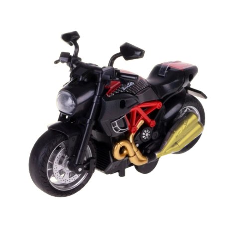 MOTOCYKL DO SKŁADANIA SKRĘCANIA METAL 1:14 DIY CZERWONY