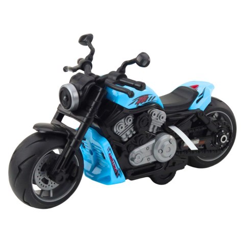 MOTOCYKL ZABAWKOWY NA BATERIE NAPĘD ŚWIATŁA DŹWIĘKI NIEBIESKI