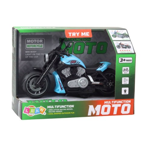 MOTOCYKL ZABAWKOWY NA BATERIE NAPĘD ŚWIATŁA DŹWIĘKI NIEBIESKI