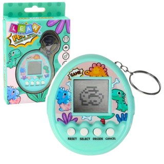 TAMAGOTCHI PET EGG GRA ELEKTRONICZNA 168W1 BRELOK Z DZWONECZKIEM TURKUSOWA